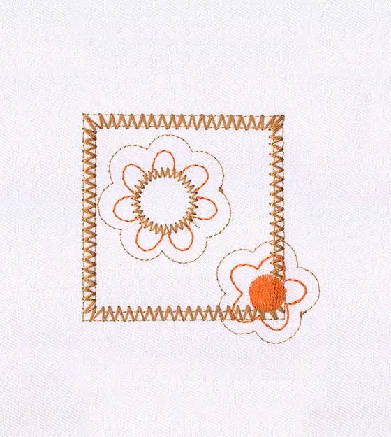 Charming Flowers in a Box Embroidery Design