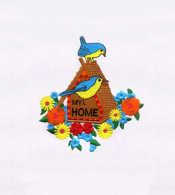 Welcoming Birdhouse Embroidery Design