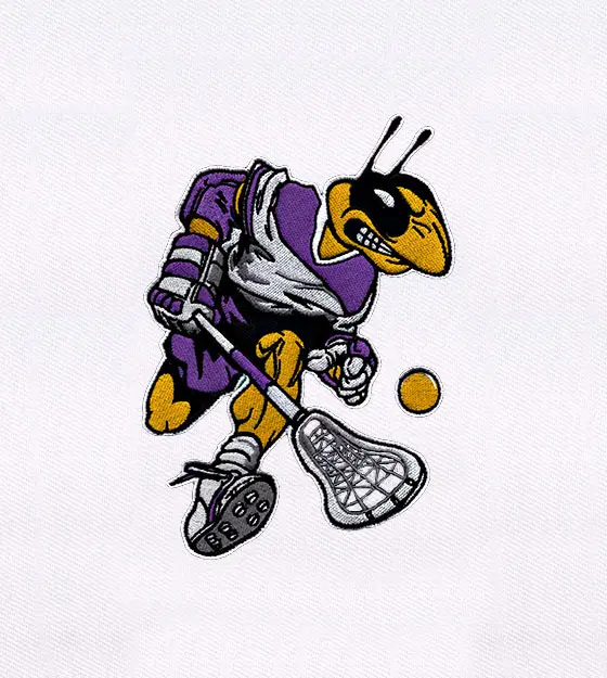 Ferocious Hockey Playing Bug Embroidery Design