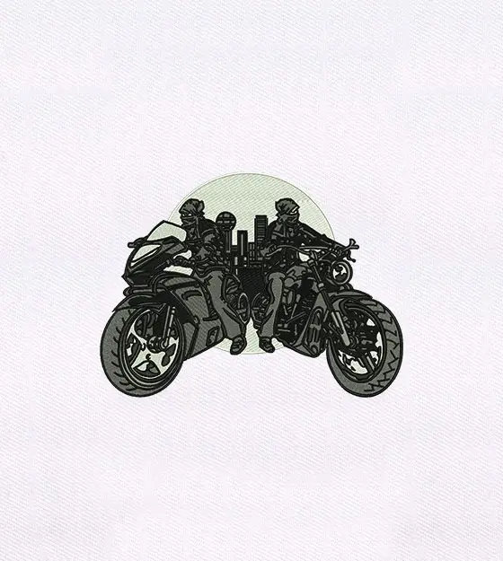 Thug and Loitering Bikers Embroidery Design