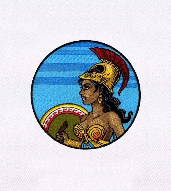 Powerful Athena Warrior Princess Embroidery Design