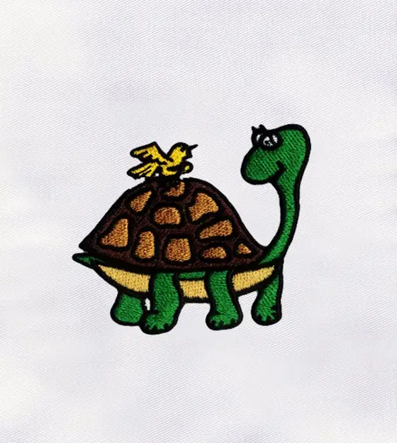 Turtle and a Bird Machine Embroidery Design