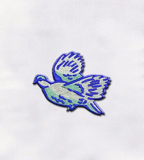 Colorful Flying Bird Embroidery Design