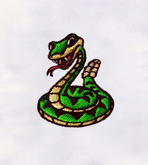 Cheerful Rattlesnake Machine Embroidery Design