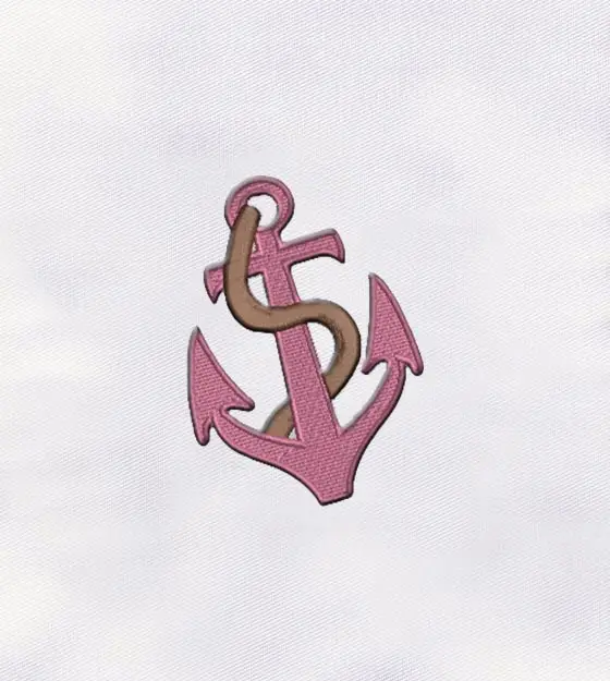 Heavy Anchor Machine Embroidery Design
