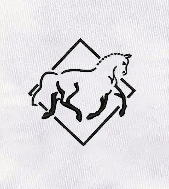 Beautiful Horse Outline Embroidery Design
