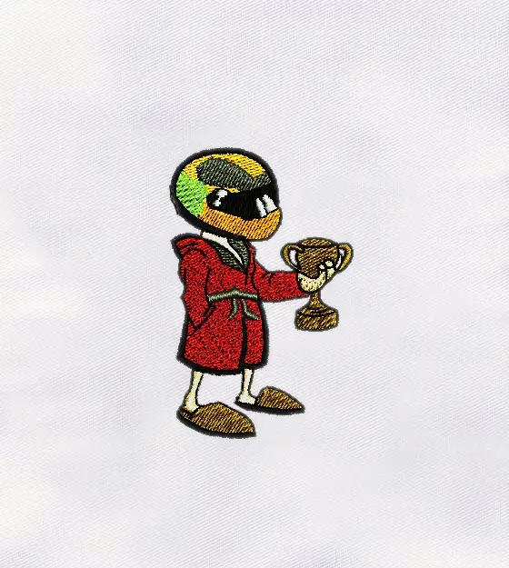 Poor Helmet Guy with Embroidery Design