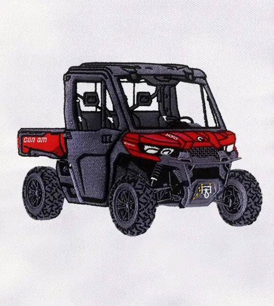 Utility Vehicle Machine Embroidery Design