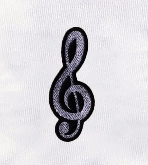 Musical Notation Symbol Embroidery Design