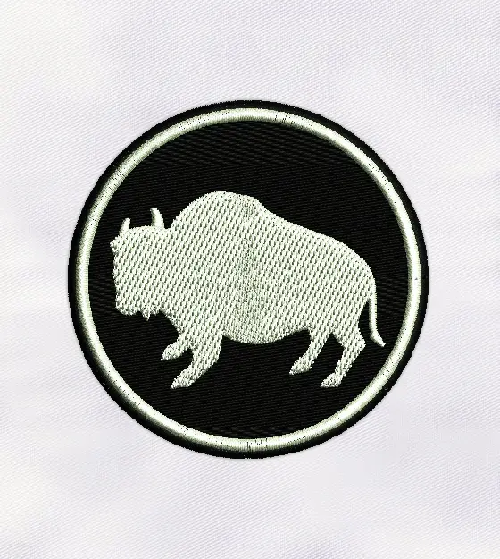 American Bison Buffalo Embroidery Design