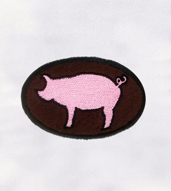 Pretty Pink Pig Embroidery Design