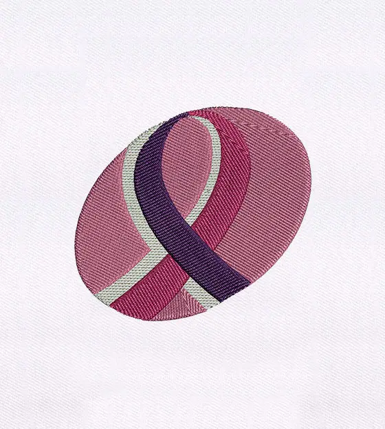 Breast Cancer Survivors Ribbon Embroidery Design