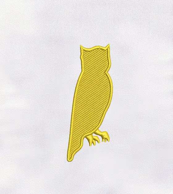 Black Owl Machine Embroidery Design
