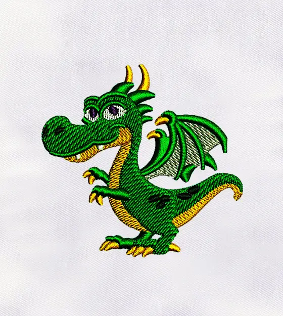 Happy and Cheerful Little Dragon Embroidery Design
