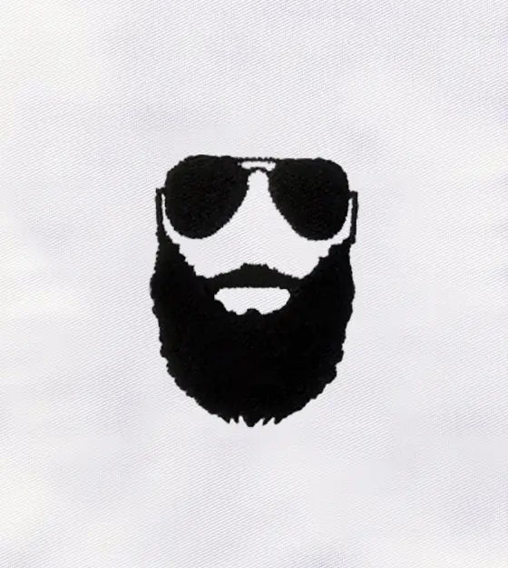 Classy Beard & Glasses Machine Embroidery Design