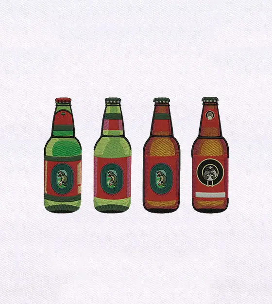 Bubbly Alcoholic Cider Embroidery Design