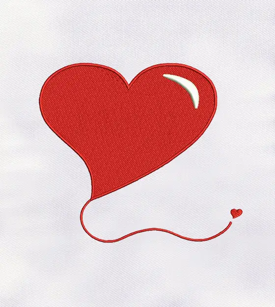 Breathtaking Red Heart Machine Embroidery Design