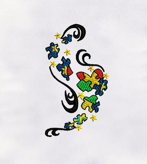 Astonishing Autism Machine Embroidery Design