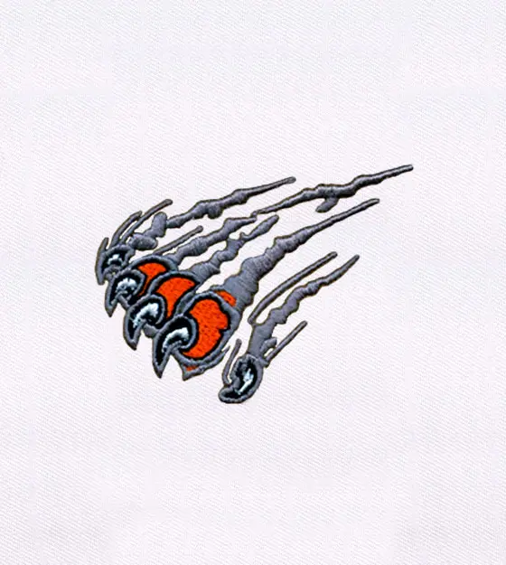 Fabric Ripping Monster Claw Embroidery Design