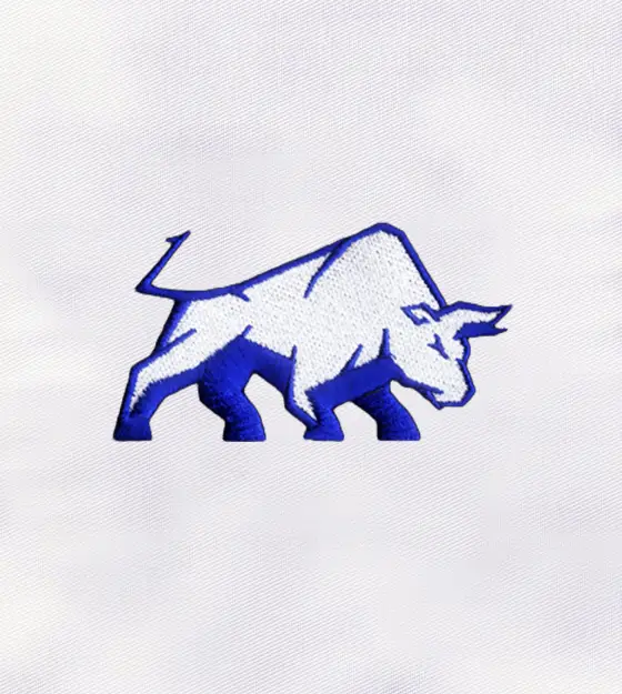 Ready to Fight Horn Bull Machine Embroidery Design