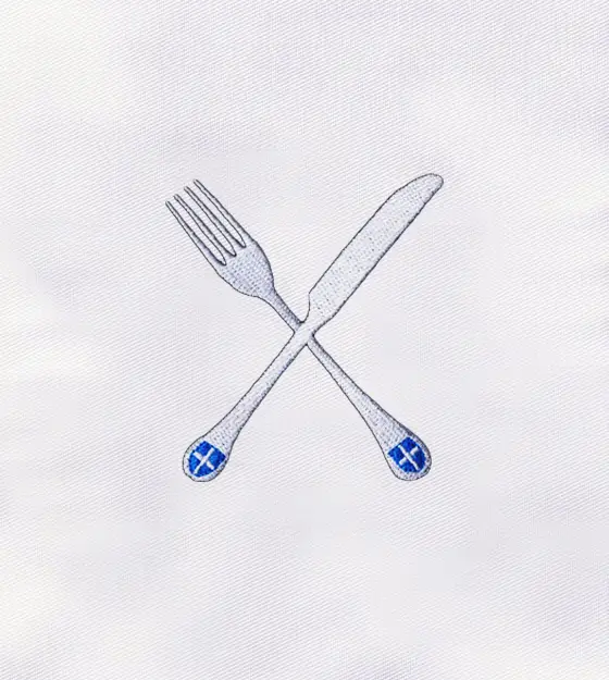 Spoon and Knife Machine Embroidery Design