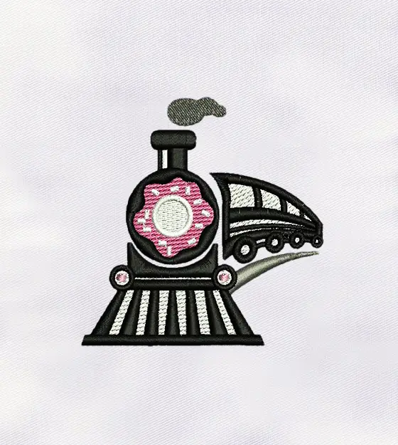 Train Portrait Machine Embroidery Design