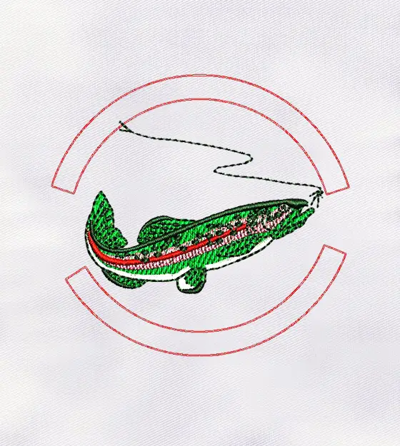 Fish Hunting Machine Embroidery Design