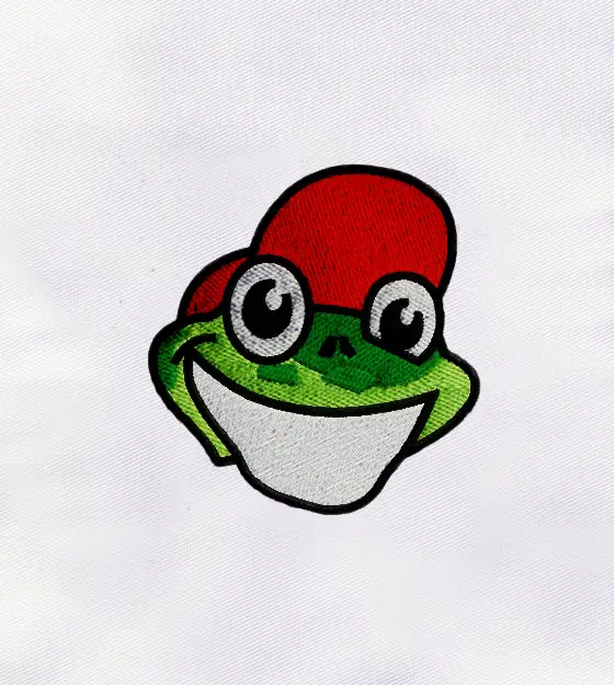 Smiley Frog Face Machine Embroidery Design