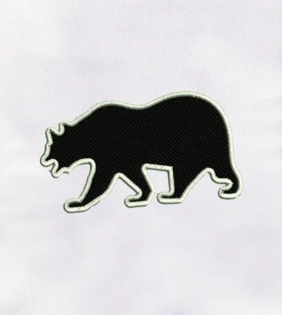 Black Bear Embroidery Design