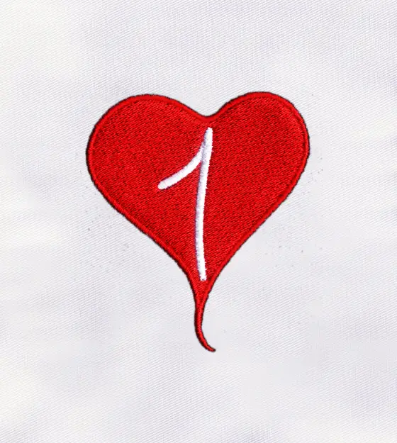 Heart with Number Machine Embroidery Design