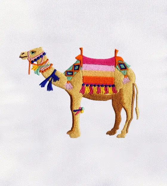 Decorated Camel Machine Embroidery Design