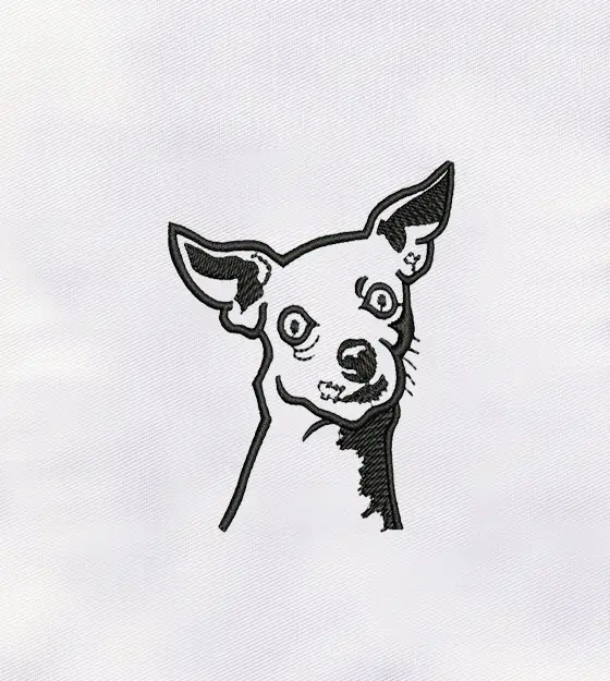 English Toy Terrier Embroidery Design