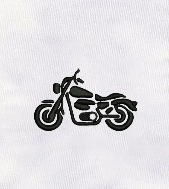 Heavy Motorbike Machine Embroidery Design