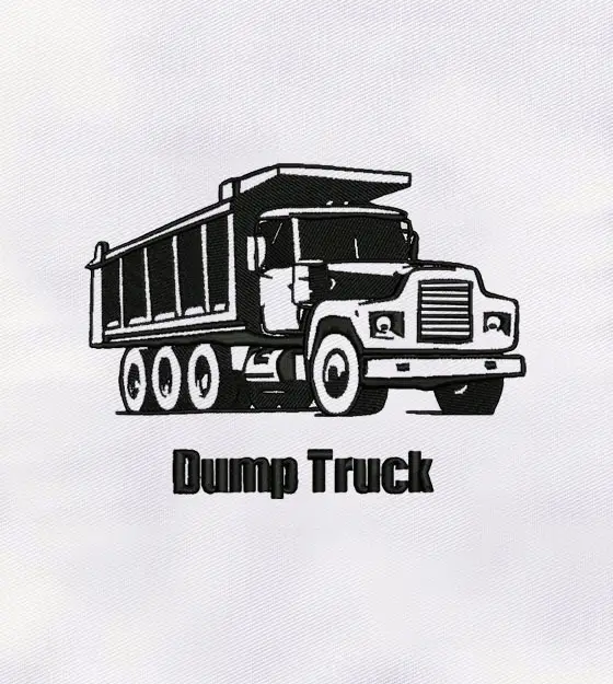 Dump Truck Machine Embroidery Design