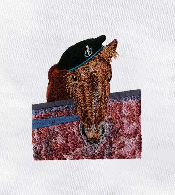 Beautiful Brown Horse Face Embroidery Design