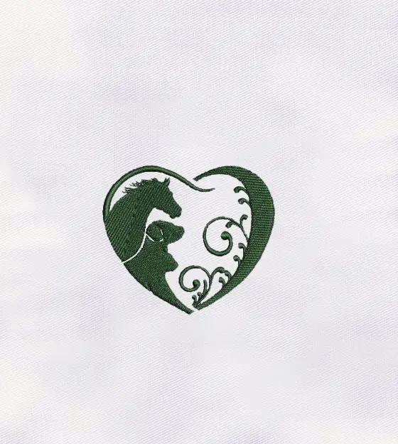 Restful and Pleasant Heart Machine Embroidery Design
