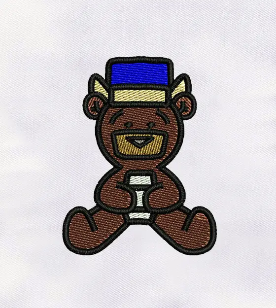 Cute Teddy Bear Machine Embroidery Design