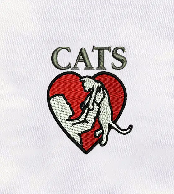 Love Cats Embroidery Design