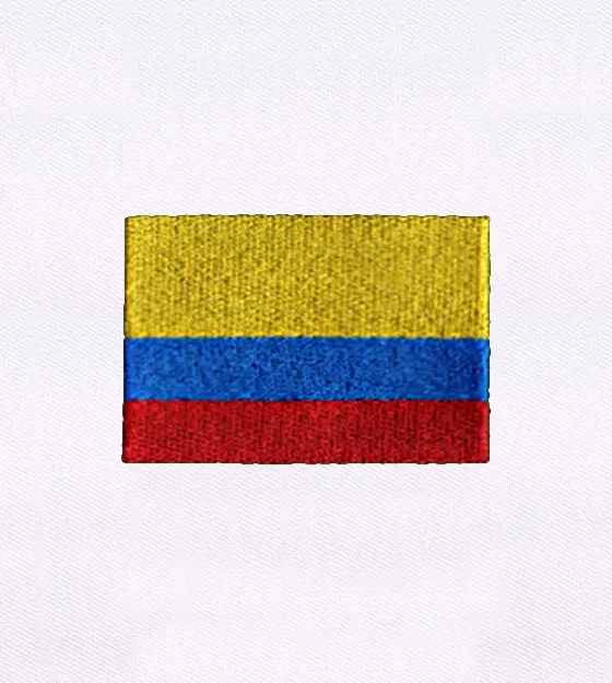 Beautiful National Flag of Colombia Embroidery Design