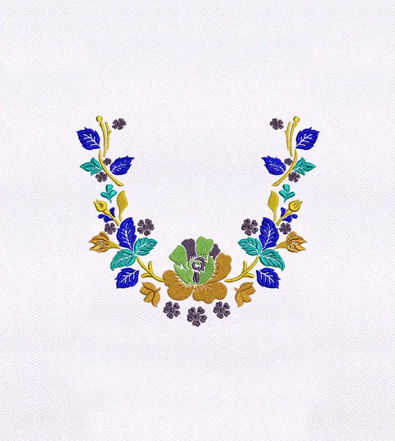 Beautiful Colorful Flowers Quilting Embroidery Design