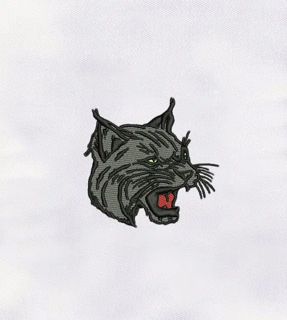 Wild Cat Embroidery Design