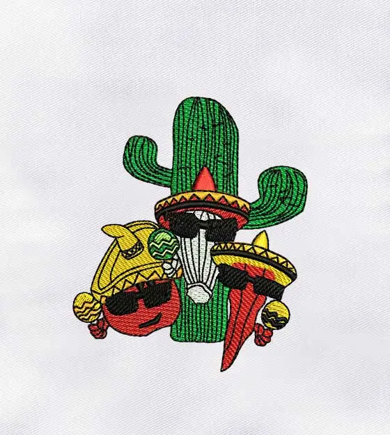 Amuse Saguaro Plant Embroidery Design