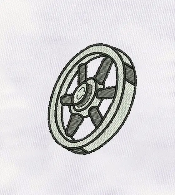 Wooden Wheel Machine Embroidery Design
