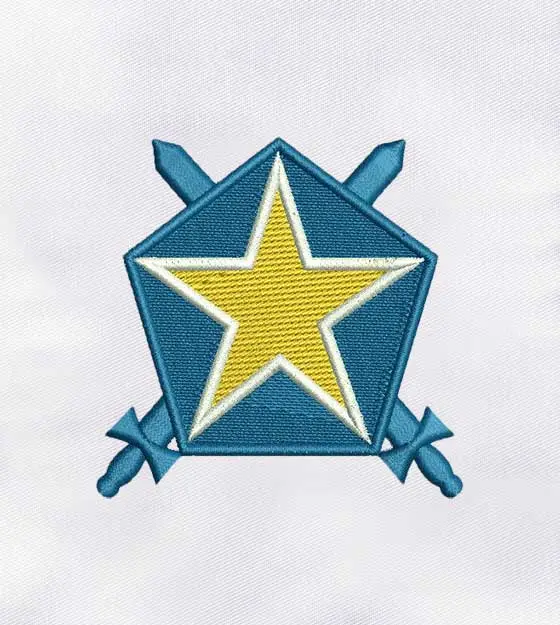 Fancy Star Logo Machine Embroidery Design
