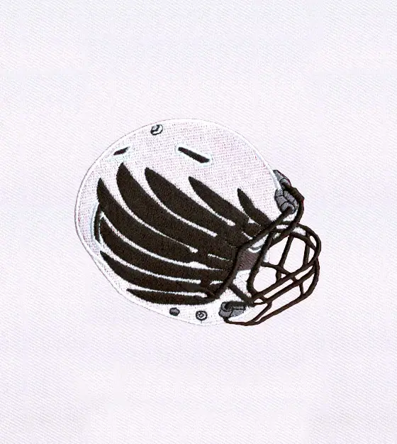 Wing Printed Football Helmet Embroidery Design