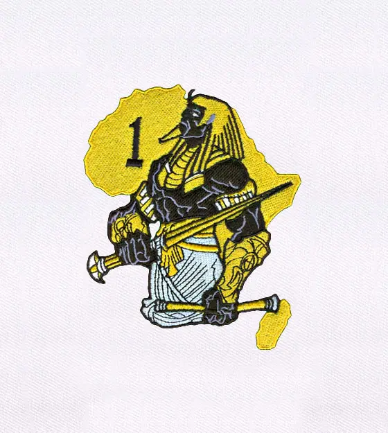 Ancient Egyptian Warrior Servant Embroidery Design