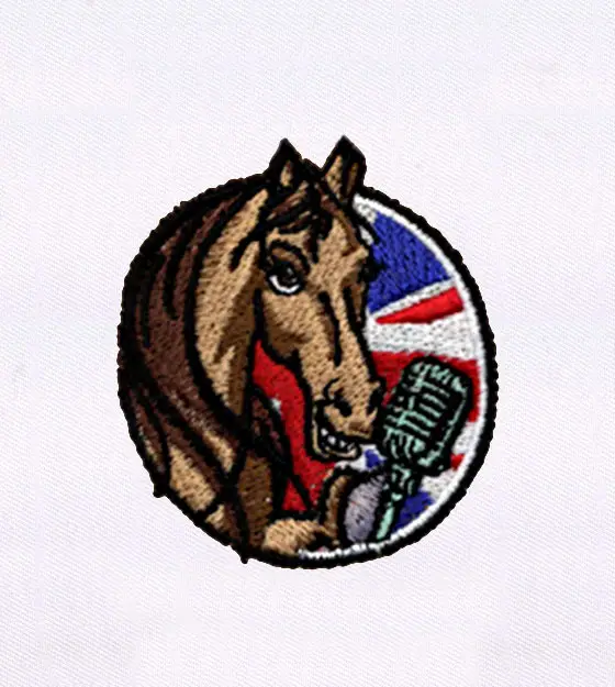 British Radio Jockey Horse Embroidery Design