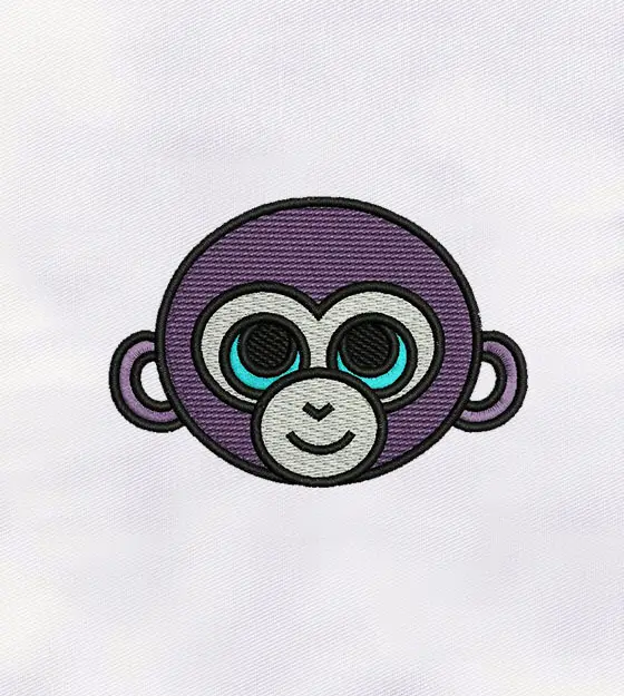 Fancy Monkey Face Machine Embroidery Design