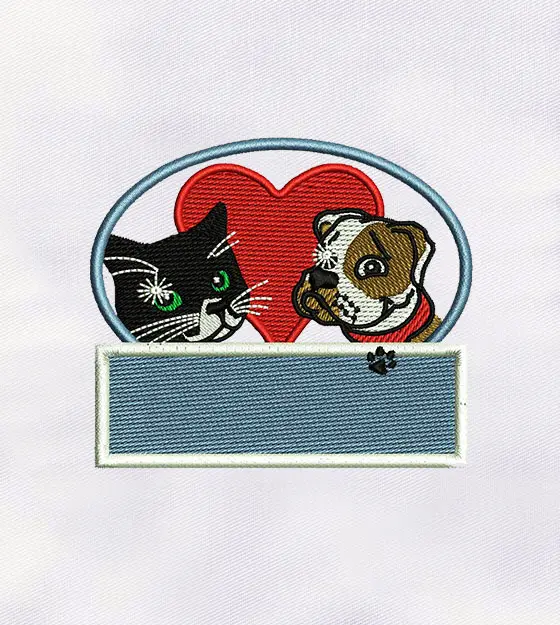 Cat & Dog Machine Embroidery Design
