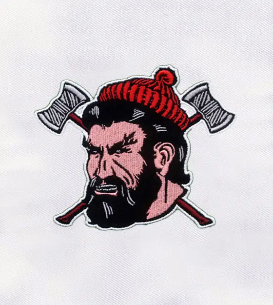 Bearded Man with Axe Machine Embroidery Design